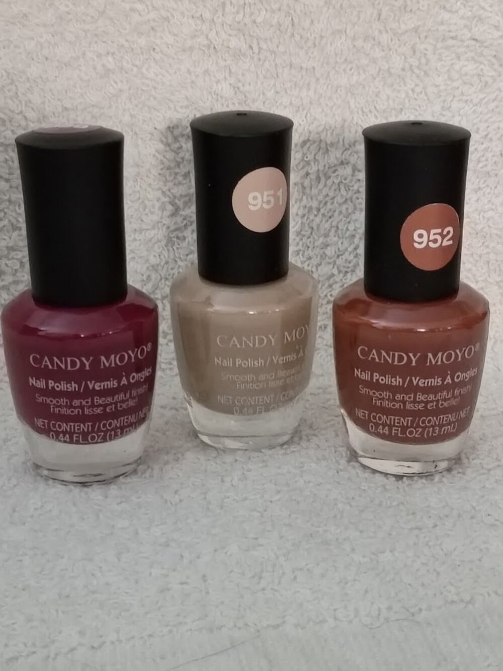 Bundle (3) NEW Candy Moyo 100% vegan, and cruelty-free nail polish